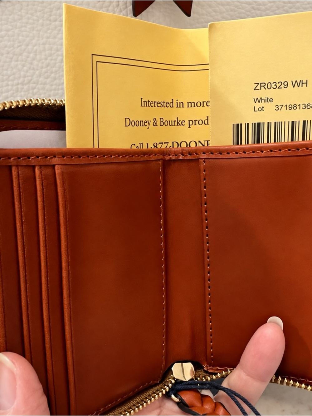 NWTs, Dooney & Bourke Creamy Pebbled Leather Cameron Crossbody & Matching Wallet - Picture 9 of 13